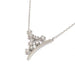 White gold diamond cluster necklace 58 Facettes