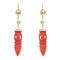 Boucles d'oreilles Pendants d'oreilles anciens or et amphores en corail 58 Facettes 22-049