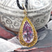 Pendant Briolette amethyst pendant and filigree gold 58 Facettes 20-024A
