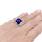 Bague 55 Bague ancienne, platine, lapis lazuli et diamants. 58 Facettes 33086