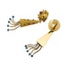 Boucles d'oreilles Boucles d'oreilles pendantes en or jaune, rubis et saphirs. 58 Facettes 31138