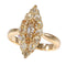 Bague 59 Bague vintage antique en forme de marquise de diamants 58 Facettes 23271-0585