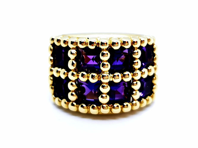 Bague 56 Bague Or jaune Améthyste 58 Facettes 1048332CN