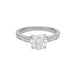 Ring Solitaire ring accompanied by 1.04 ct, white gold. 58 Facettes 30717