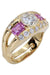 Bague BAGUE MODERNE DIAMANTS ET SAPHIRS ROSES 58 Facettes 057881