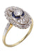 Bague MARQUISE ART-DÉCO SAPHIRS ET DIAMANTS 58 Facettes 067981