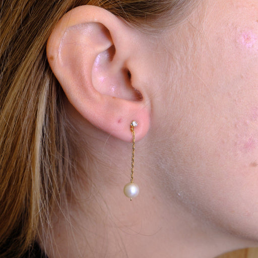 Boucles d'oreilles Boucles d'oreilles Perles Diamants 58 Facettes EL2-46