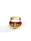 Bague 56 Bague Tank Or rose Saphir Blanc 58 Facettes