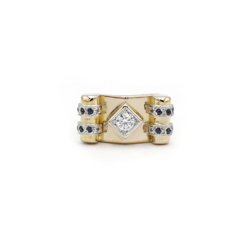Bague 52 Bague Diamants et Saphirs 58 Facettes 230201R-190281R