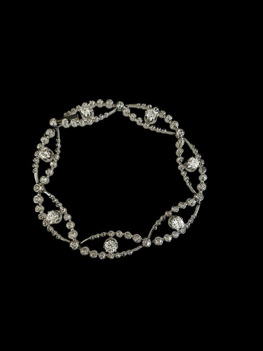 Bracelet Bracelet Guirlande Platine Diamants 58 Facettes 1102237