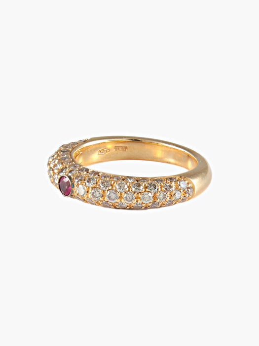 Bague 52 Bague Rubis Diamants champagne 58 Facettes