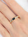 Ring 56 Yellow Gold Sapphire Bangle Ring 58 Facettes R1125