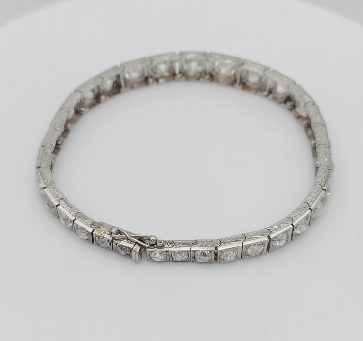 Bracelet Bracelet rivière fin XIXème diamants 58 Facettes