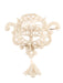 Brooch Bow-shaped brooch in fine pearls on mother-of-pearl 58 Facettes