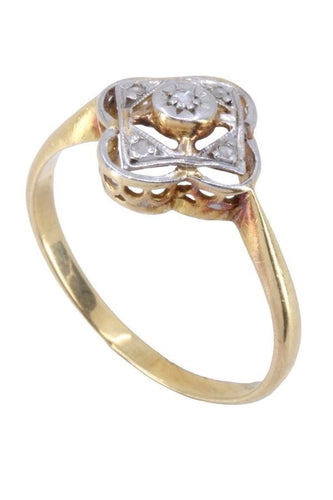 Bague 48 BAGUE DIAMANTS ART NOUVEAU 58 Facettes 071661