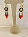 Gold Onyx Coral Drop Earrings 58 Facettes 862568