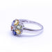 Ring 52 Ring White gold Diamonds Sapphire Topaz Citrine Peridot 58 Facettes D359175SI