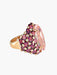 Bague 52 Bague Quartz rose Tourmalines Diamants 58 Facettes