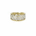 Bague Bague Style Buccellati Diamants Or jaune et Gris 58 Facettes BD85