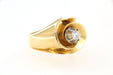 Ring 52 Tank ring, in yellow gold, diamond 58 Facettes cfmcd