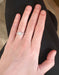 Ring 52 Diamond Ring 0.33 Carats Paving Diamonds 0.16 Carat 18 Carat White Gold 58 Facettes BD112