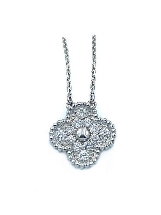 Pendentif VAN CLEEF & ARPELS -  pendentif or blanc, diamants 58 Facettes