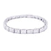 Bracelet Bracelet ligne, or blanc et diamants taille baguette. 58 Facettes 33416