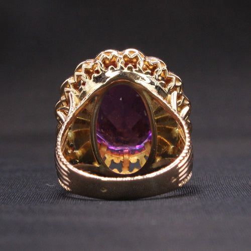 Bague Bague Topaze violette sertie Or jaune 58 Facettes