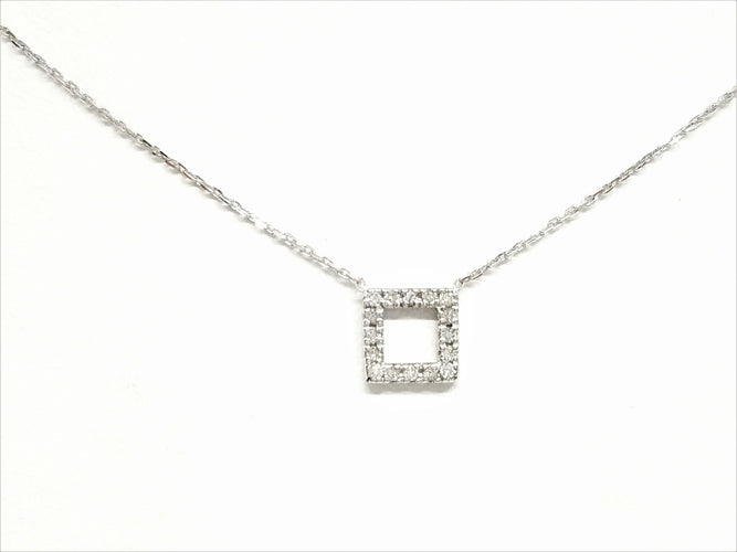 Collier Collier Or blanc Diamant 58 Facettes 579209RV