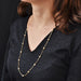 Necklace Necklace in gold stick mesh and cultured pearls 58 Facettes 22-022