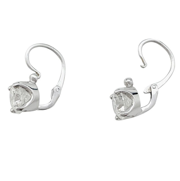 Boucles d'oreilles Boucles d'oreilles "Dormeuses" or blanc, diamants. 58 Facettes 31635