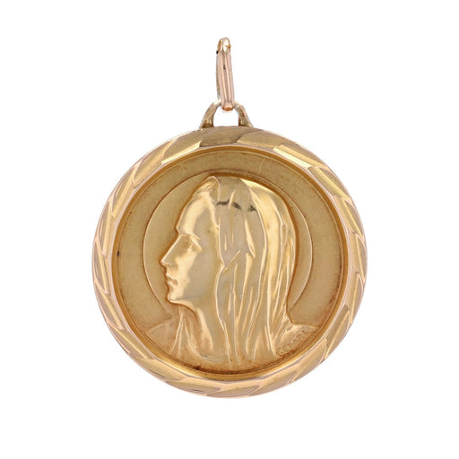 Pendentif Médaille or jaune Vierge Marie auréolée 58 Facettes CVP65