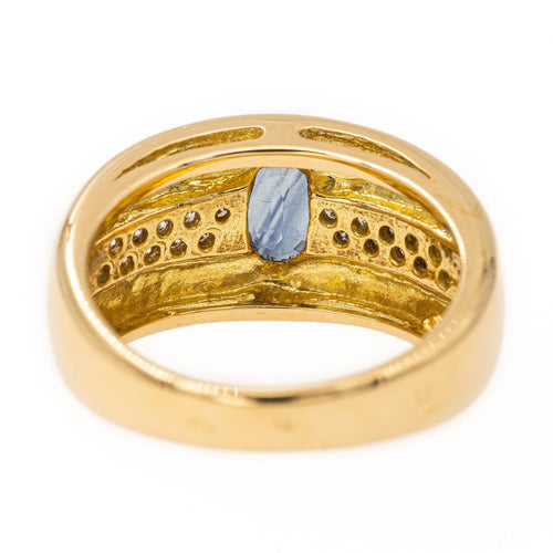 Bague 56 Bague Jonc Or jaune Saphir 58 Facettes 2275529CN