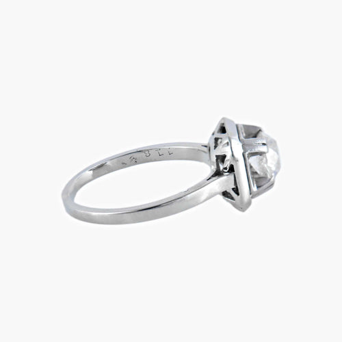 Bague Diamants / Platine BAGUE SOLITAIRE ART DÉCO PLATINE & DIAMANT 58 Facettes BO/220037