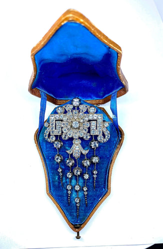Broche Broche à pampilles détachables argent et pierres blanches 58 Facettes AB280