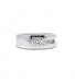 Ring 57 / White/Grey / 750‰ Gold Princess Diamond Solitaire Ring 0.30ct 58 Facettes 220465R