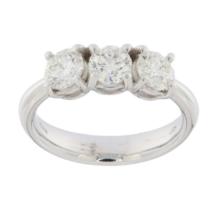 Bague 53 Bague trilogie en or blanc et diamants 58 Facettes G3301