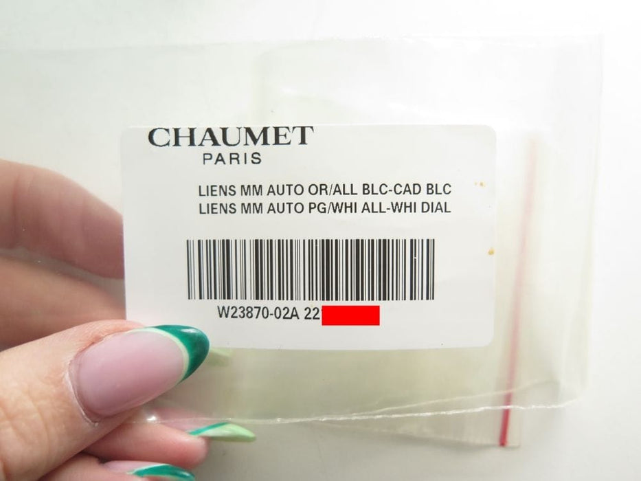 Montre montre CHAUMET liens en or rose 18k w23870-02a 33 mm quartz 58 Facettes 249529