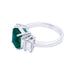 Ring 55 White gold emerald ring, diamonds. 58 Facettes 32365