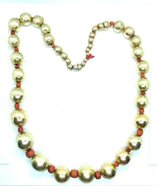 Coral Gold Spheres Necklace Necklace 58 Facettes