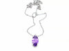Necklace Necklace Chain + pendant White gold Amethyst 58 Facettes 06235CD