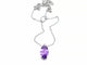 Collier Collier Chaîne + pendentif Or blanc Améthyste 58 Facettes 06235CD