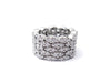 Ring 48 MAUBOUSSIN ring I want it 5 rows t48 49 18k white gold & diamonds 58 Facettes 237061