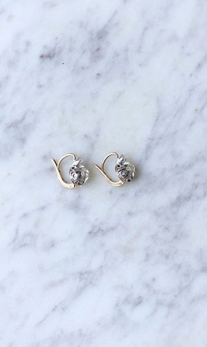 Boucles d'oreilles Boucles d'oreilles dormeuses diamants 0,50 Ct 58 Facettes