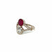 Ring 53 “Toi et Moi” ring in Victorian certified natural unheated ruby ​​diamond 58 Facettes