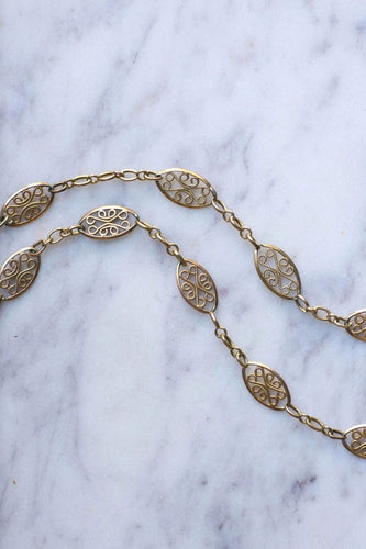 Collier Chaîne maille filigrane en or 58 Facettes