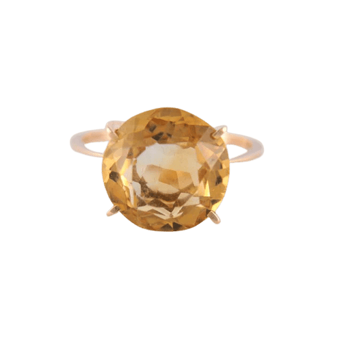 Bague Bague Citrine ronde 58 Facettes