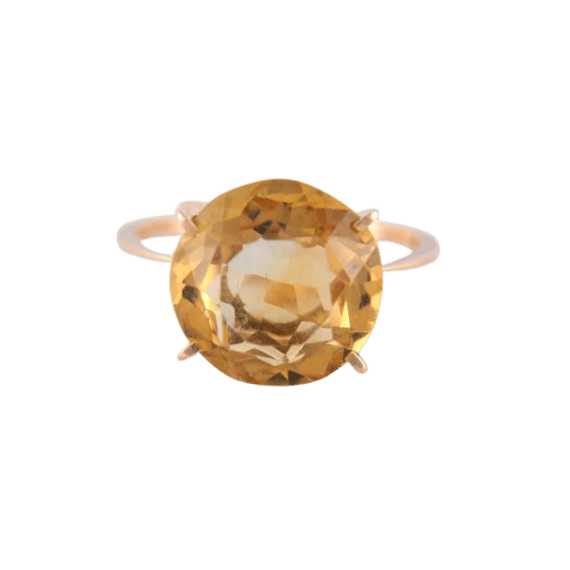 Bague Bague Citrine ronde 58 Facettes