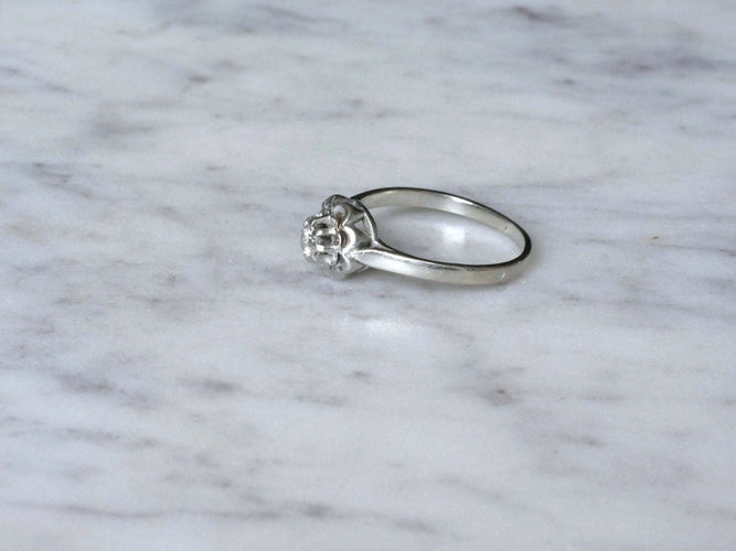 Bague Solitaire en or blanc et diamant 58 Facettes