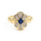 Bague 55 Bague Fleur Or jaune  Saphir 58 Facettes 1670724CN